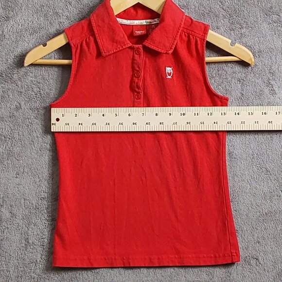 Vintage Sleeve Less Red Top Girls Size 7/8 Medium - Picture 2 of 5